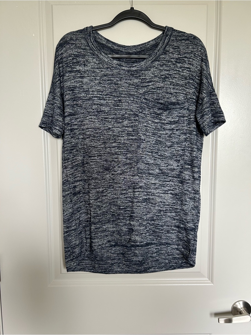 rag & bone Navy Heathered Short-Sleeve Tee